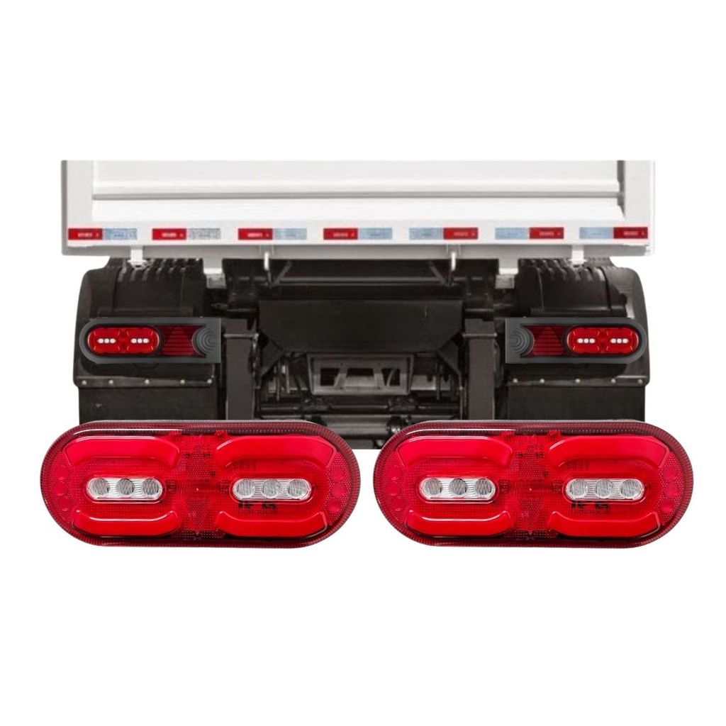Par Lanterna Traseira Para Carreta Randon Com LED Lanterna 5 Vias 24V IVAL3000 em Oferta na Shopee