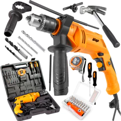 Kit Parafusadeira e Furadeira de Impacto WAP 700K10 W2 com Acessórios Kit Chave de Precisão 30 Bits