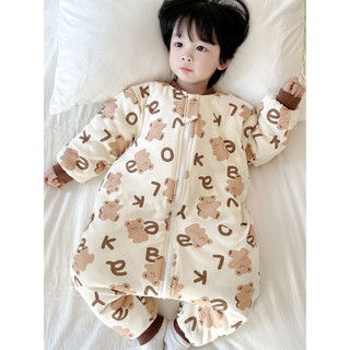 Saco de dormir para bebês, outono inverno, temperatura constante, colcha Anti-chute, algodão puro, perna dividida, crian