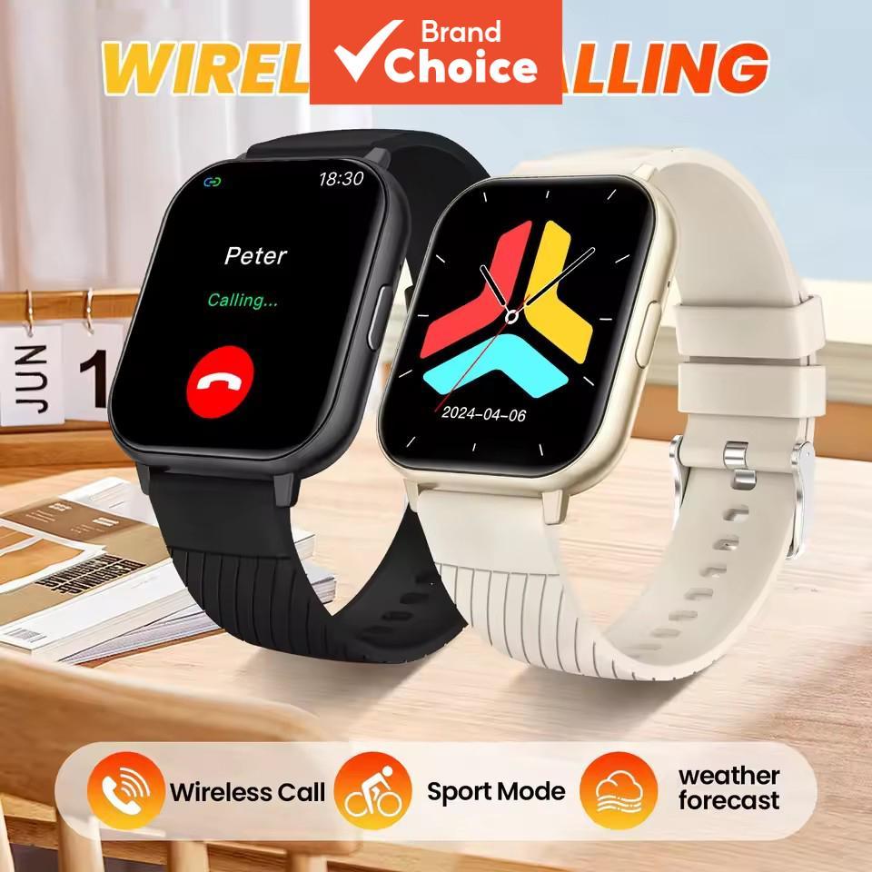 Novo Smartwatch para Homens e Mulheres com Tela Grande de 1,83 Polegadas, Chamada Bluetooth, Monitor de Sono, Exercícios