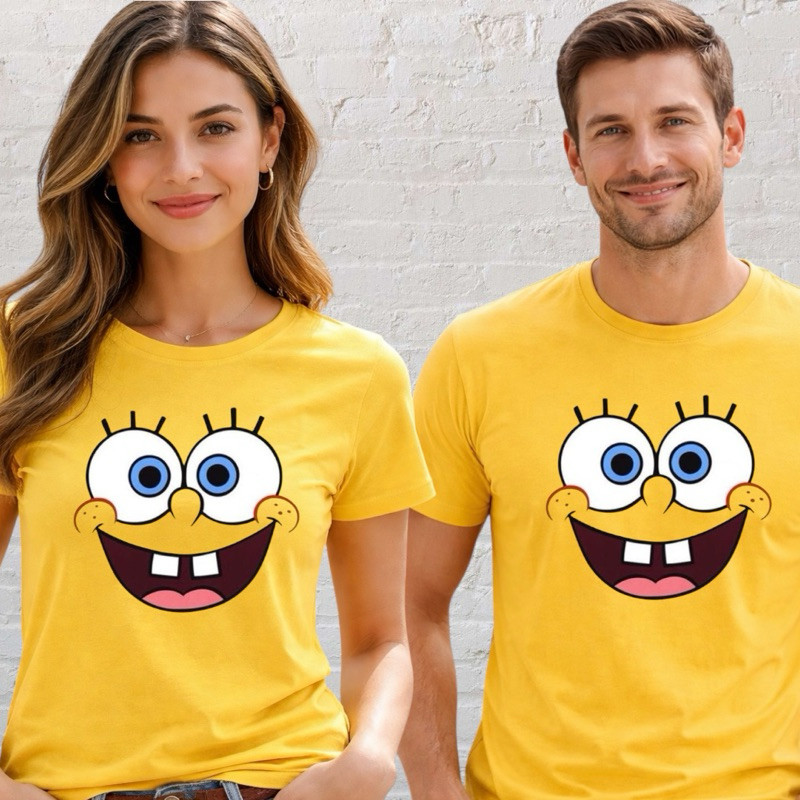 Camiseta Bob Esponja Unissex Algodão Premium Estampada Confortável Tendência Geek Casual - JS Multi