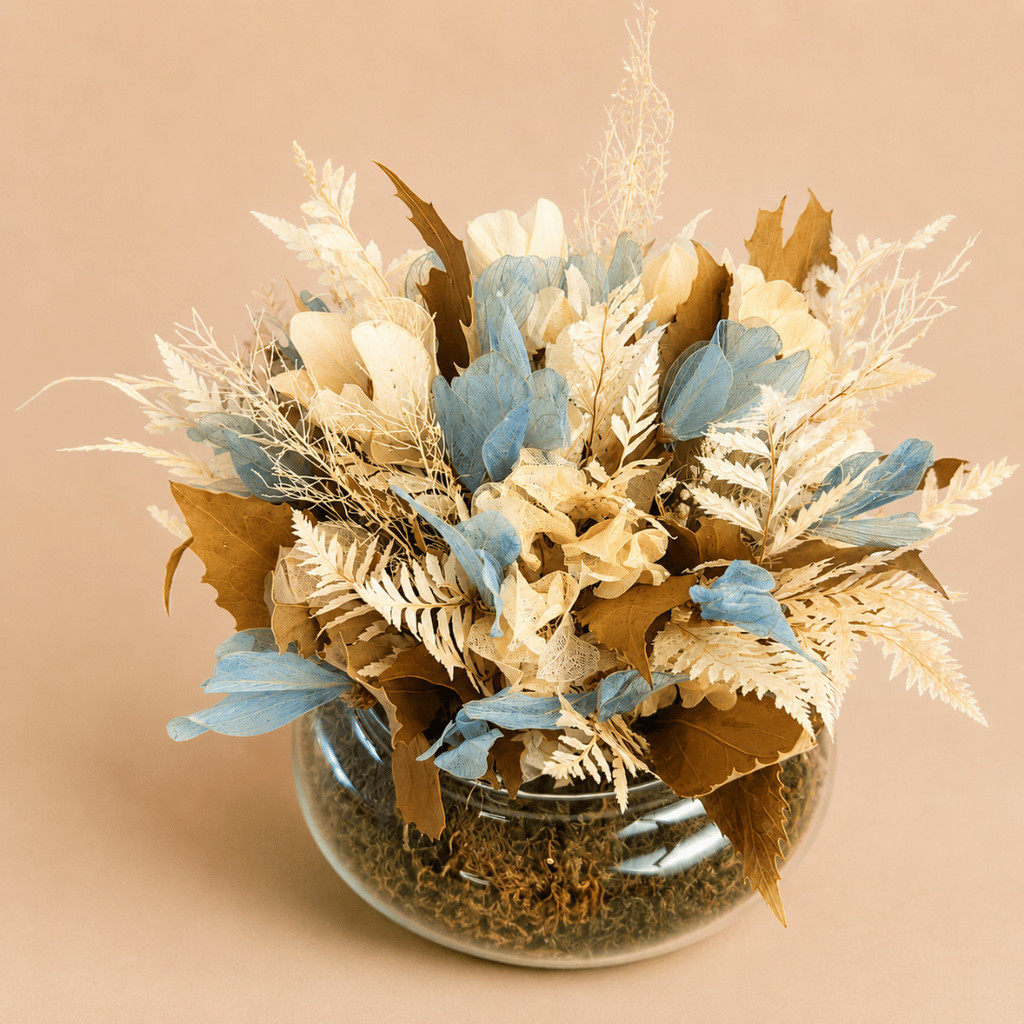 Arranjo Decorativo de Flores Secas Desidratadas para Decoração - Arranjo Brisa