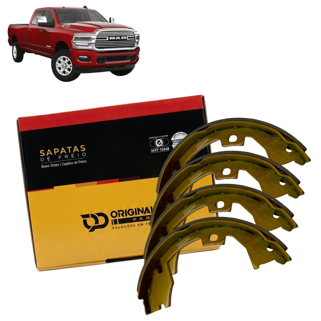Jogo sapata freio mão Dodge Ram 2500 2009 a 2025