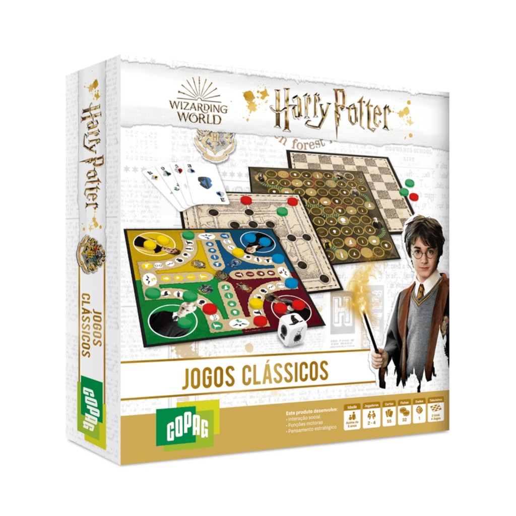 Jogos Clássicos kit Tabuleiro Harry Potter Estratégia Copag
