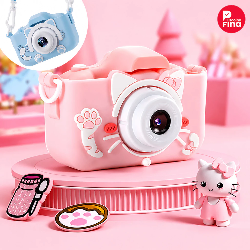 Câmera Infantil Mini Recarregável com Capa, Função de Jogos, Tirar Fotos e Gravar Vídeos — imagem 1