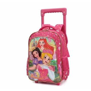 Mochila de Rodas Infantil Feminina Resistente Escolar Creche Menina 1 Bolso Princesa Sereia Fashion