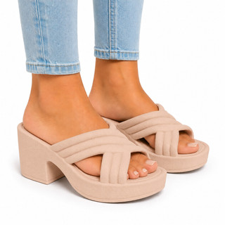 Tamanco Feminino Plataforma Casual Antiderrapante Leve para Trabalho e Passeios