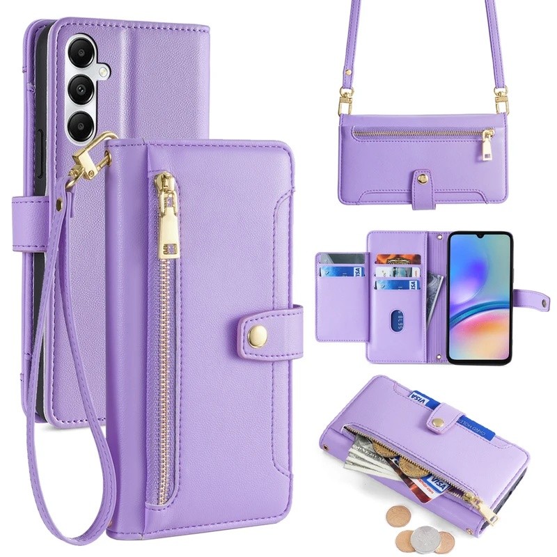 Capa Crossbody Para Samsung Galaxy S24 Ultra S24 PLus S23 FE M34 A25 A15 A35 A55 5G A05 A05S Carteira Flip Caso De Telef