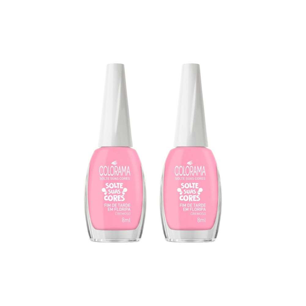 Kit 2 Esmalte Colorama Solte Suas Cores Cor Fim de Tarde em Florida Cremoso 8ml