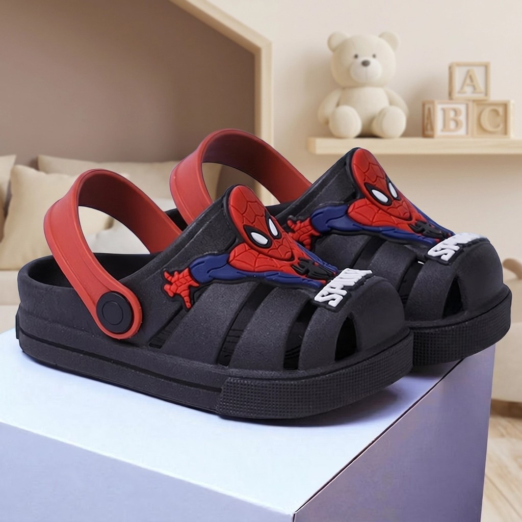 Papete Infantil Menino Confortável Leve Macia Sandália Masculina Cachorrinho Aranha Astronauta