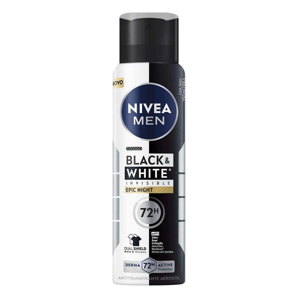 Desodorante Aerossol NIVEA MEN Antitranspirante Black & White Epic Night 150ml