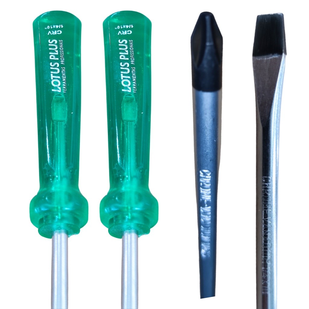 Chave de fenda e Philips grande 1/4 x 10