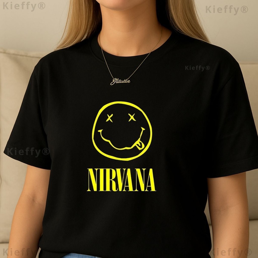 Camiseta Feminina T-Shirt Nirvana 100% Algodão Confortável Estampa Exclusiva - MTS