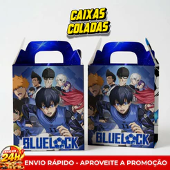 Kit Festa Blue Lock Lembrancinhas maletinha Festa Aniversario Decoracao Infantil
