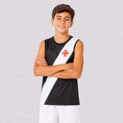 Regata Vasco Baque Infantil Preta