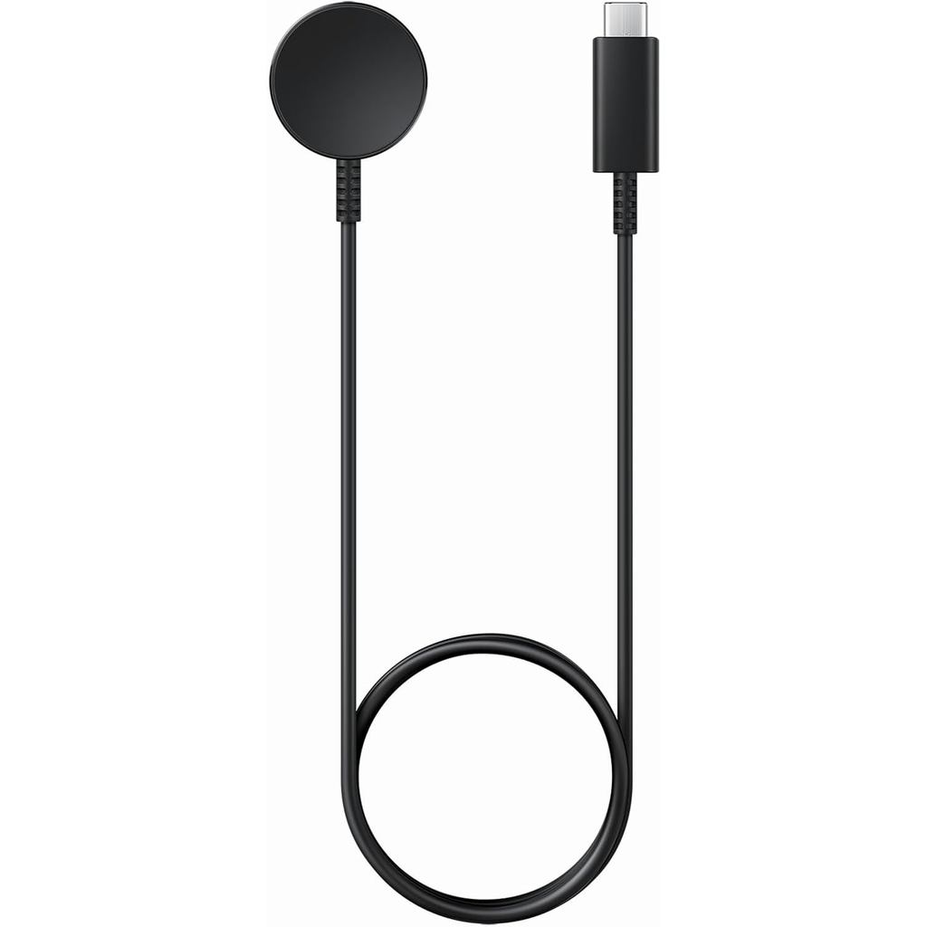 Cabo Carregador rápido sem fio compatível com oficial Samsung Galaxy Watch (USB-C) - Preto
