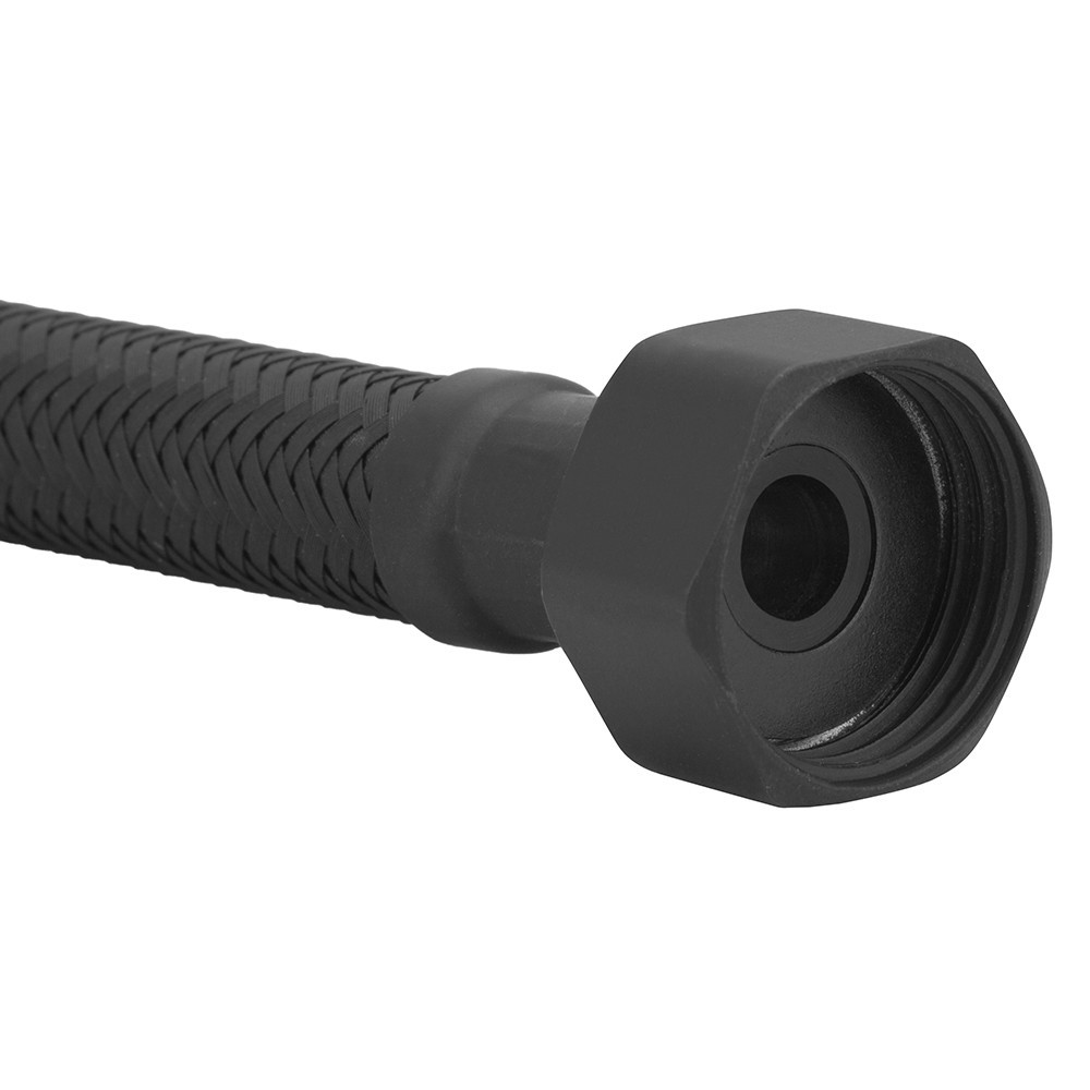 Kit 2 Engate Mangueira Flexível Black Trançado Aço Inox 60Cm Completo Modelar Preto Resistente — imagem 2 de 2