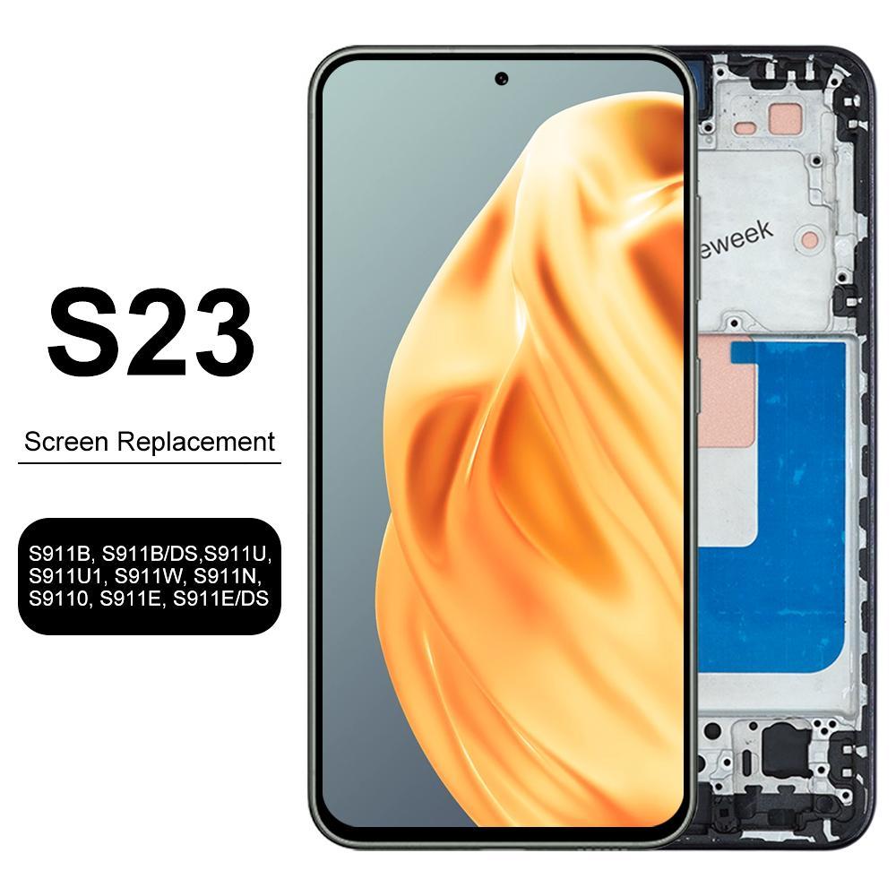 S23 SM-S911B/DS TFT Tela Com Moldura Para Samsung Galaxy S23 Display LCD Substit