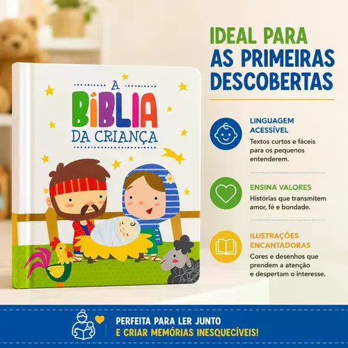 A Bíblia da Criança Ilustrada Capa Dura | Histórias Bíblicas Infantis — imagem 2 de 2