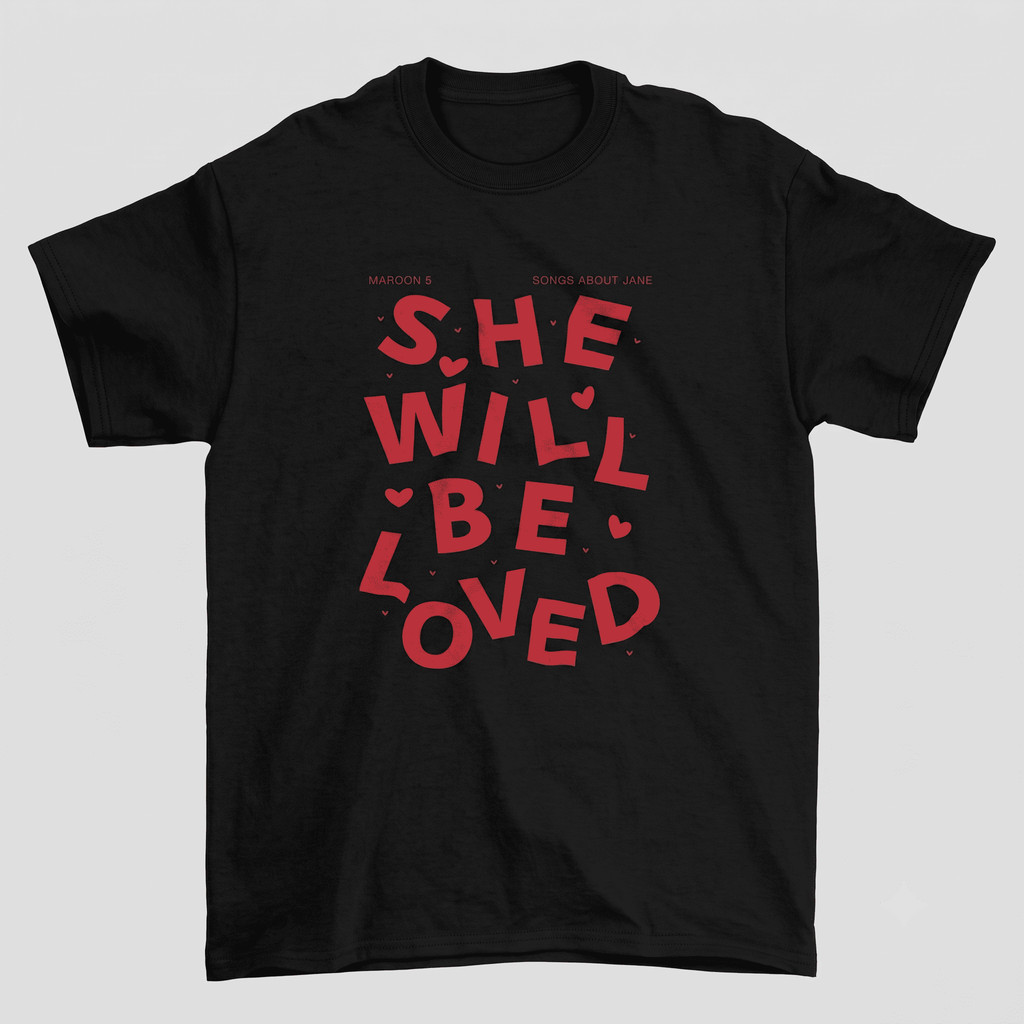 Camiseta Masculino She will be loved Estampado Camisa 100% Algodão Feminino Plus Size Oversized Envio Rápido