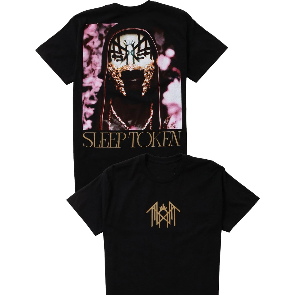 Camiseta Masculina Feminina Sleep Token Máscara Floral T-shirt Unissex Streetwear
