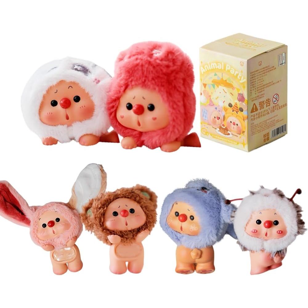 OYO Animal Party Series Mini Blind Box 1PC (1 de 14 Estilos Possíveis) Figuras Fofas Brinquedos Colecionáveis Presentes 
