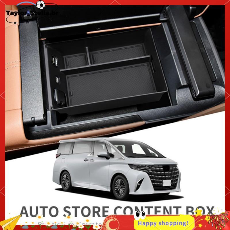 1 Peça Console Central Do Carro Caixa De Armazenamento Braço Organizador Interior Bandeja Luva Acessórios Preto Para Alf