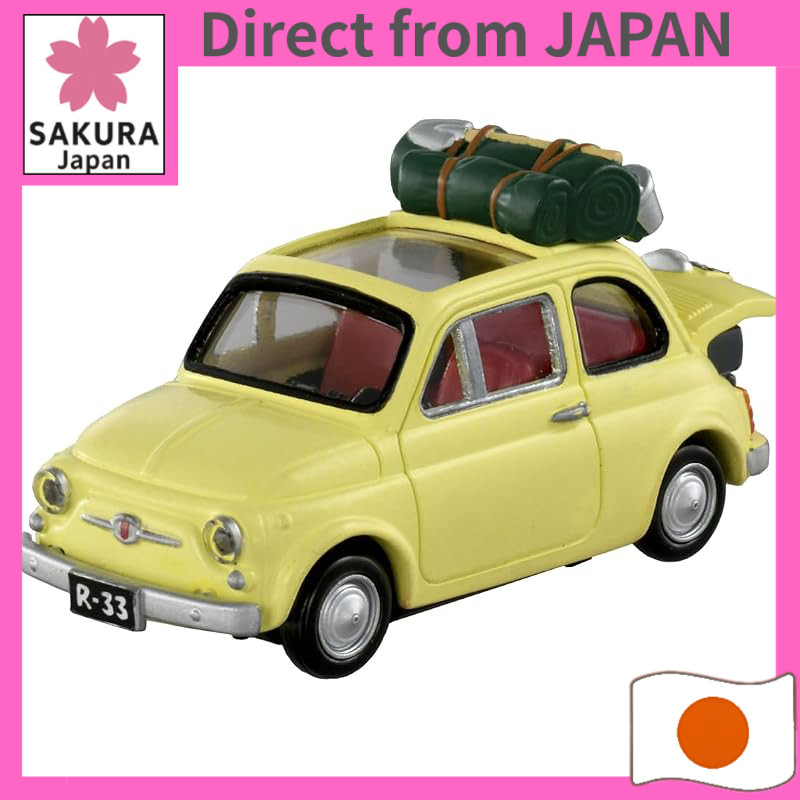 Takara Tomy Tomica Premium die-cast Fiat 500 collectible toy car from Lupin III: The Castle of Cagliostro, for Ages 6+ /