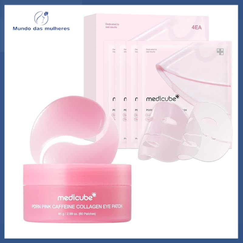 Medicube Pdrn Pink Caffeine Collagen Eye Patch 85g + Pdrn Gel 28g
