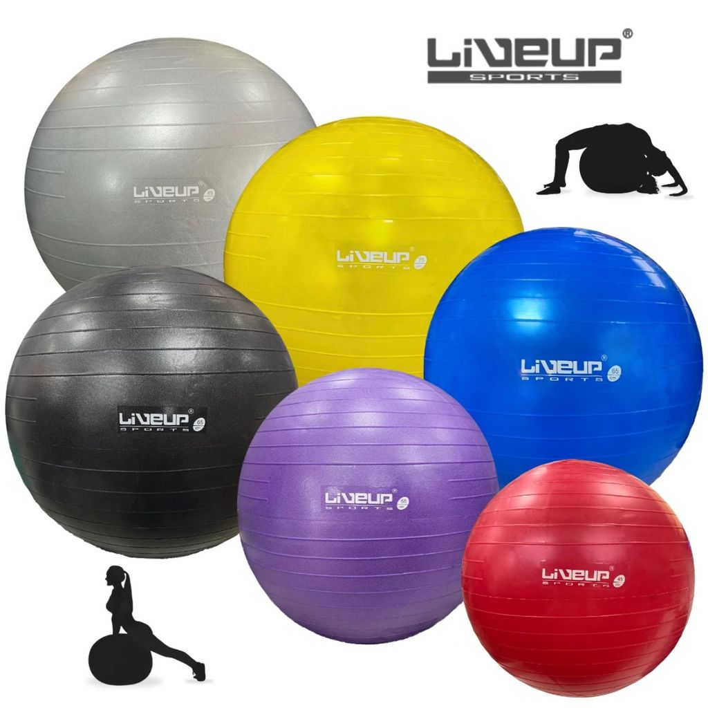 Bola Suiça de Pilates Premium Anti Estouro + Mini Bomba Treino Yoga Exercicios Diversos Tamanhos