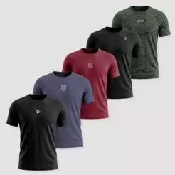 Kit 5 Camisetas Dry Masculina Esporte Treino Alpha