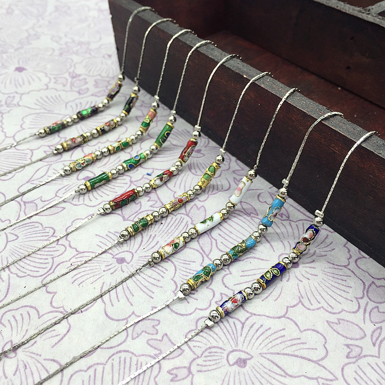 Estilo étnico pulseira jóias antigas Cloisonne pulseira tornozeleira mão frisado filigrana esmalte clássico simples aces