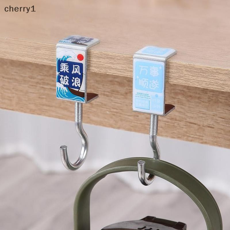 [cer] Gancho De Bolsa Portátil Fofo Desenho Animado Metal Mesa Lateral Rack Cabide Suporte Acessórios De Escritório [VN]