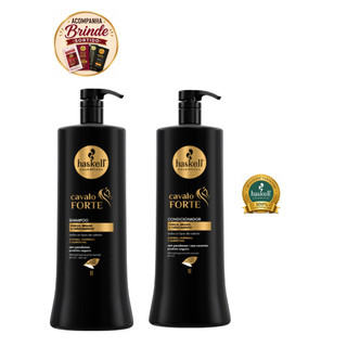 Shampoo e condicionador cavalo forte 1l Haskell e kit shampoo + condicionador 1l