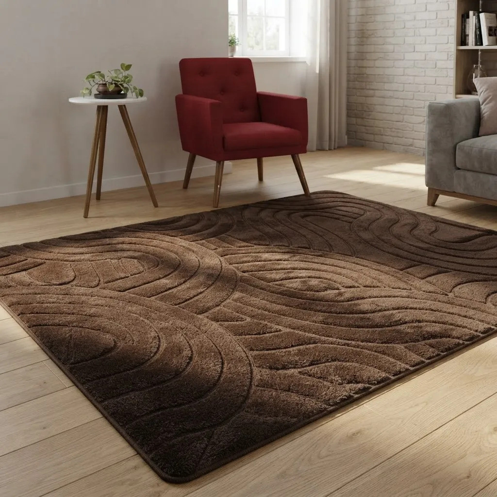 Tapete Sala Quarto Com Relevo 3d Atlanta 2,00x1,40 Harmoniza ambientes
