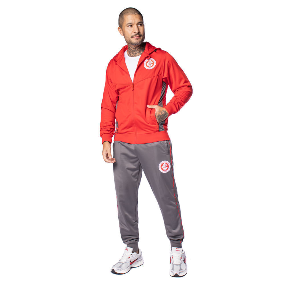 Agasalho Masculino Lotus Inter Hood 26 Vermelho/Cinza