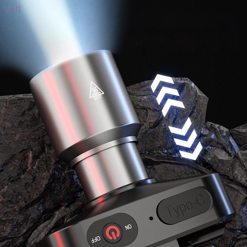 Farol De Luz Forte LED Com Carregamento USB Noturna Para Acampamento Ao Ar Livre De Pesca De Aventura