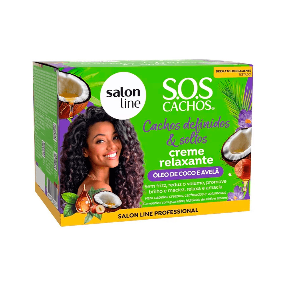 Kit Creme Relaxante Salon Line Óleo De Coco E Óleo De Avelã 200g