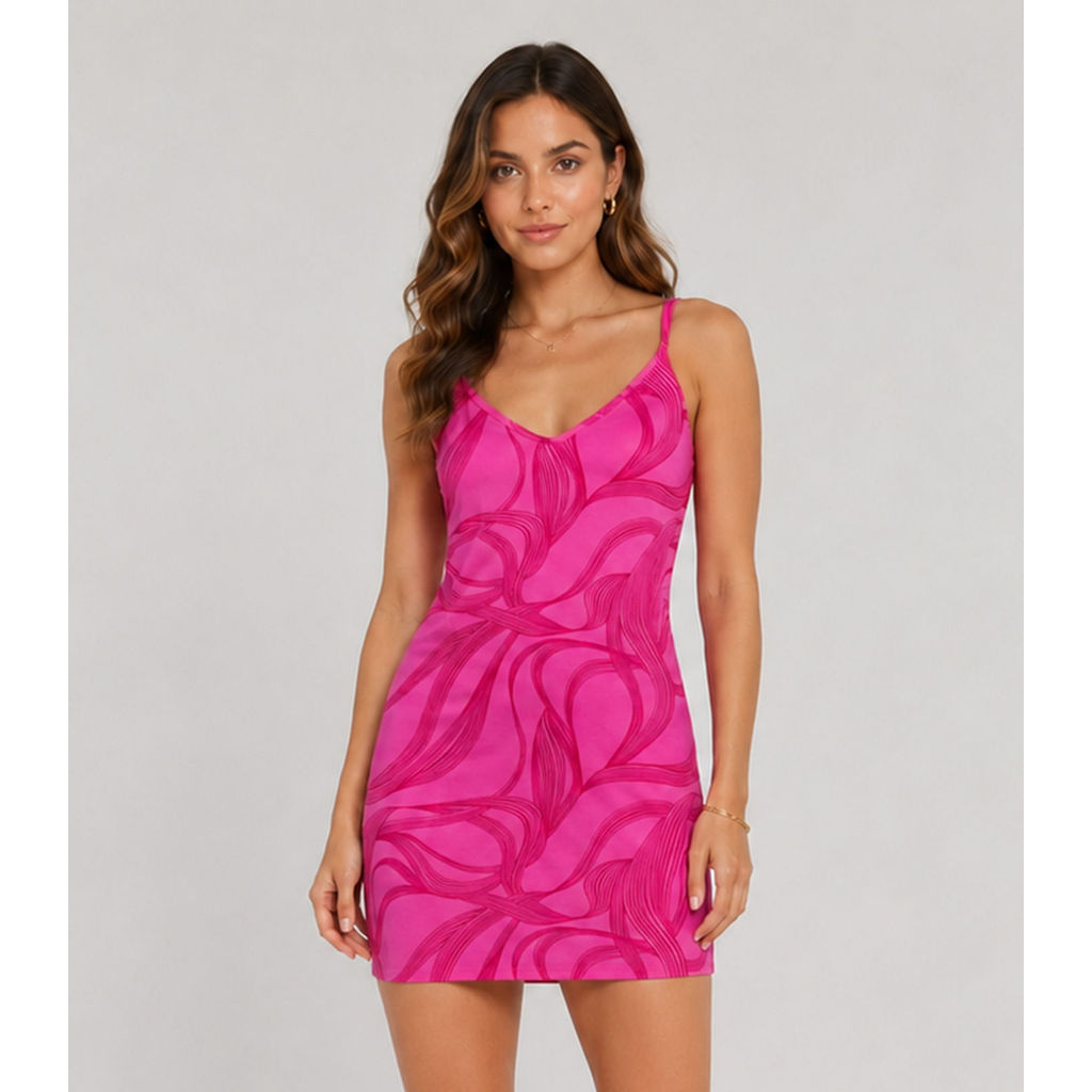 Vestido Estampado Rovitex Rosa