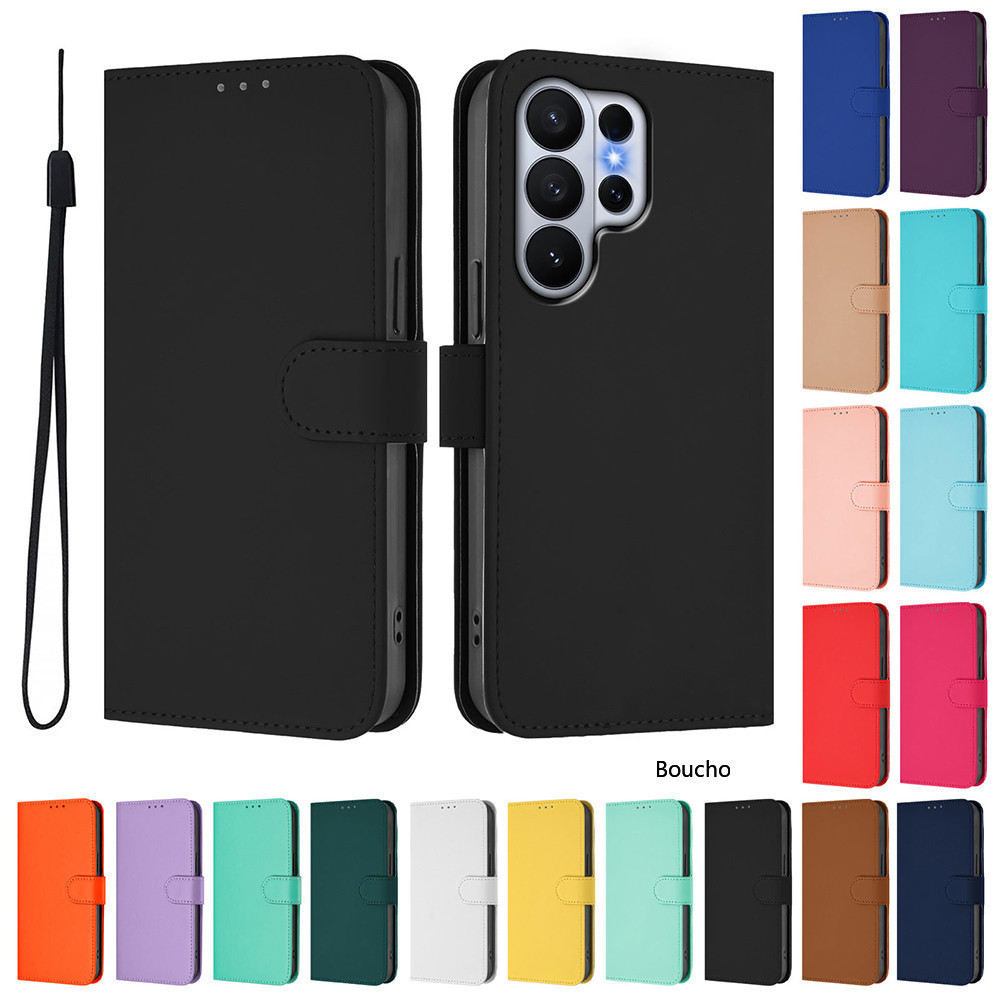 Capa De Telefone Para Xiaomi POCO F6 F5 F3 Pro PU Carteira De Couro Flip Com Alç