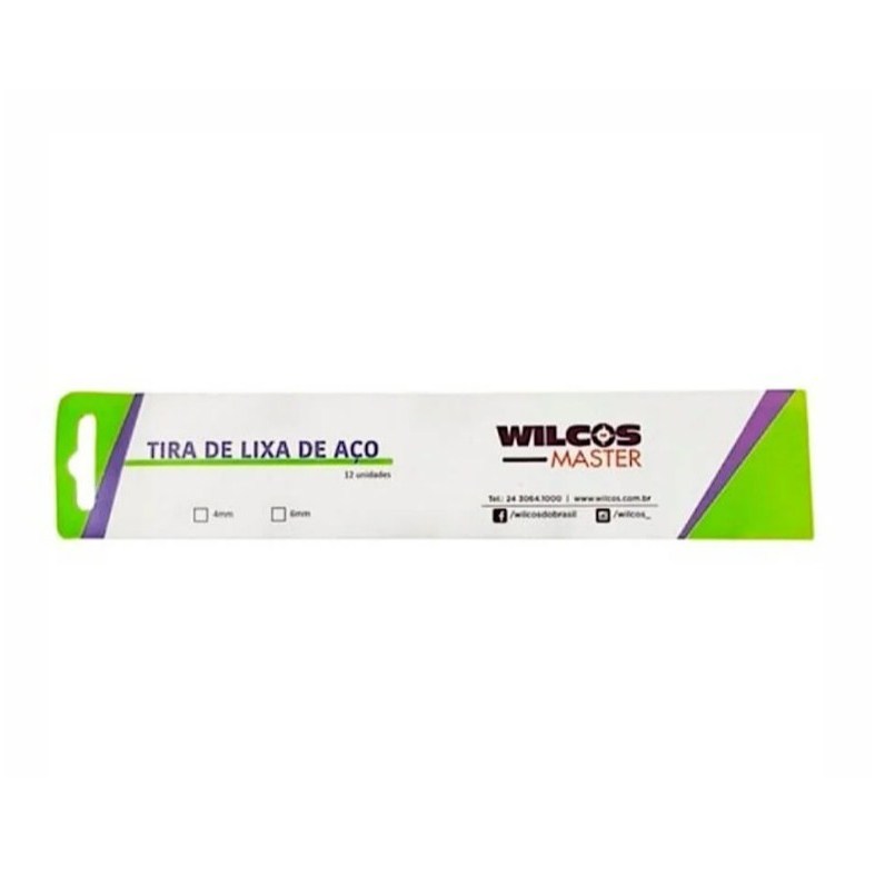 Tira De Lixa Aço Inox Flexível 4mm P/ Acabamento C/ 12 Unid.