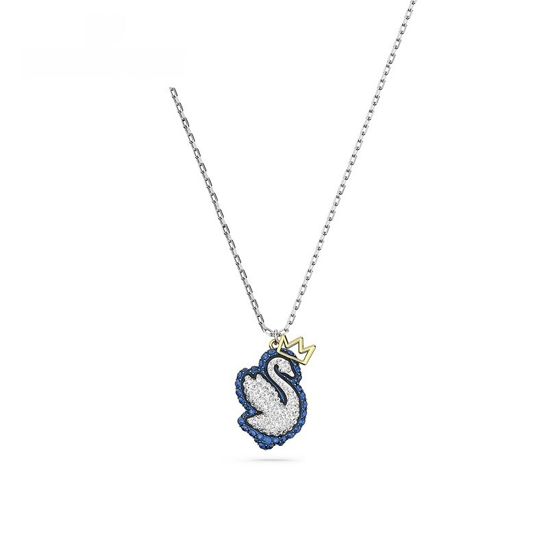 72 Colar Cisne POP, Colar Cisne Feminino, Colar de Joias Cisne Prateado, Colar de Joias de Pérolas, Colar Feminino para 