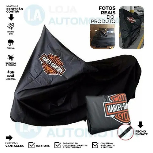 Capa Para cobrir Moto Fat Boy Termica C/ Logo Impermeavel Em Couro Ecologico