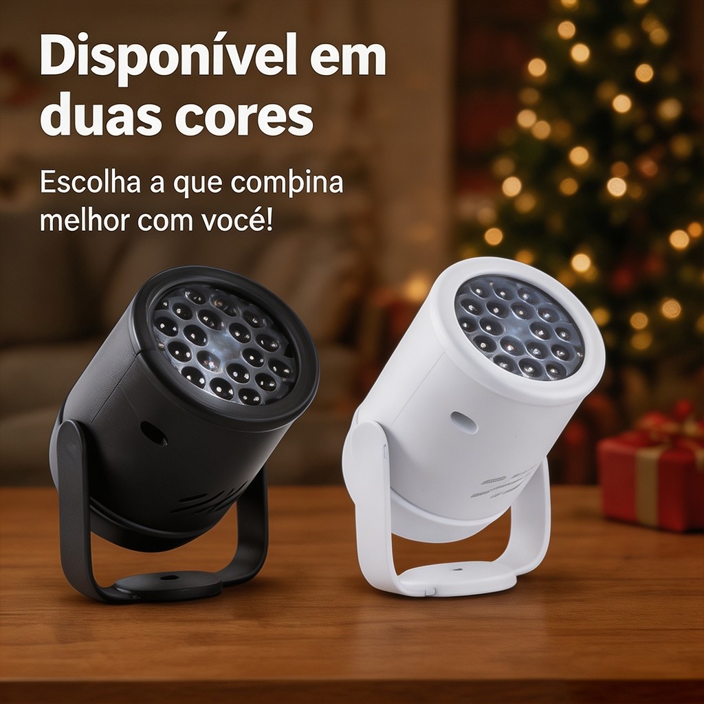 Projetor LED Natalino Decoração Natal Luzes Desenhos Natalinos Projeção Casa Jardim Festas Parede