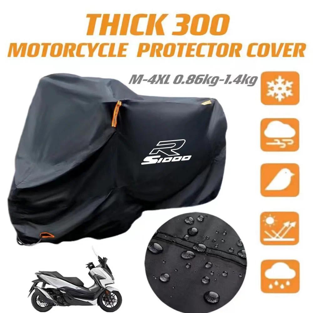Para BMW S1000R S1000 Rs 1000 R 2017 2018 2019 2020 2021 Grosso 300D Prata Revestido À Prova De Vento Capa Protetora Da 