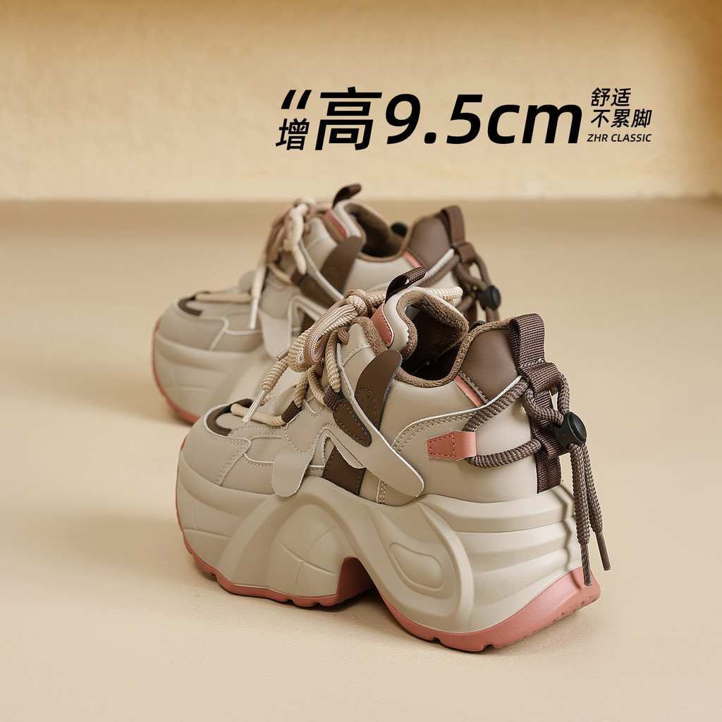ZHR pequeno sapatos papai de sola grossa feminino 2026 outono inverno novo estilo Super quente aumento interno sapatos e