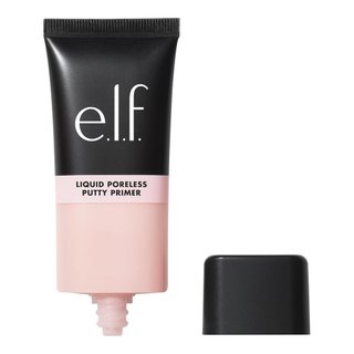 e.l.f. LiquidPorelessPuttyPrimer, um produto leve para maquiagem facial, oferece cobertura duradoura e uniformiza o tom 