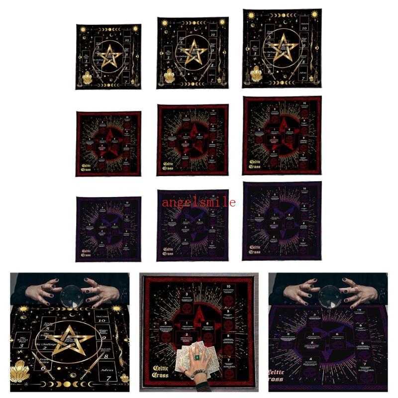 Cartão Leitura Tarôs Toalha Mesa Adivinhação Tapeçaria Astrologia Bruxaria Deck