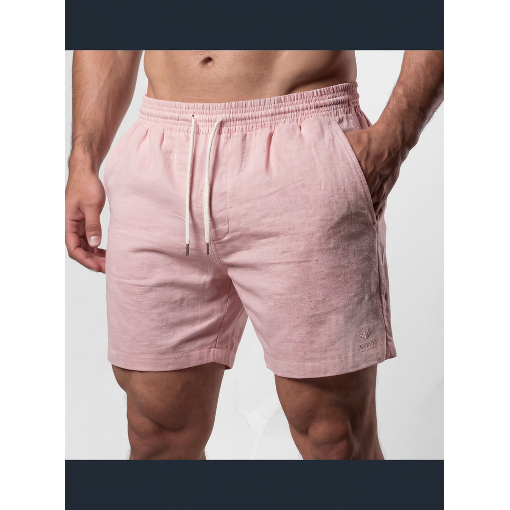 Kit 2 Bermudas Masculinas Linho Elastano Praiana Confortável Verão — Very Nice Shop