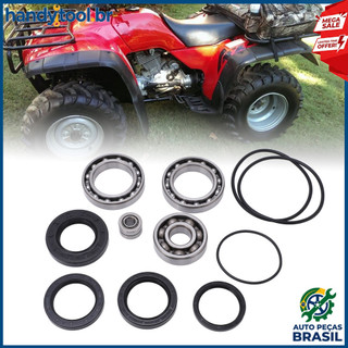 Kit de vedação do rolamento do eixo diferencial traseiro 12 peças de substituição de rolamentos ATV para FourTrax 300